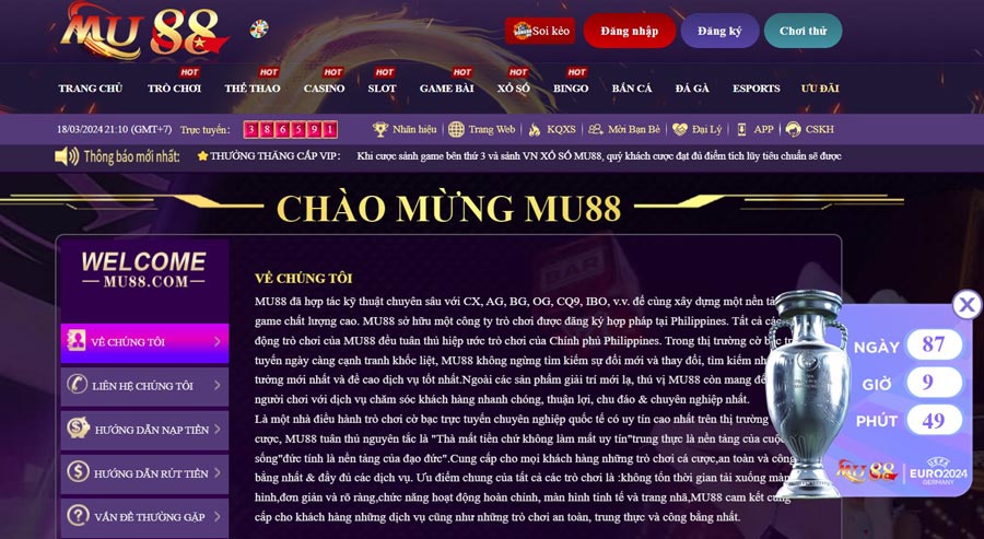 Mu88 Uy Tín Hàng Đầu